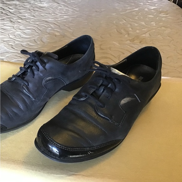 Romika Shoes - COMFORT ROMIKA Loafer Shoe, size 40, Black, lace-up leather shoe with patent
